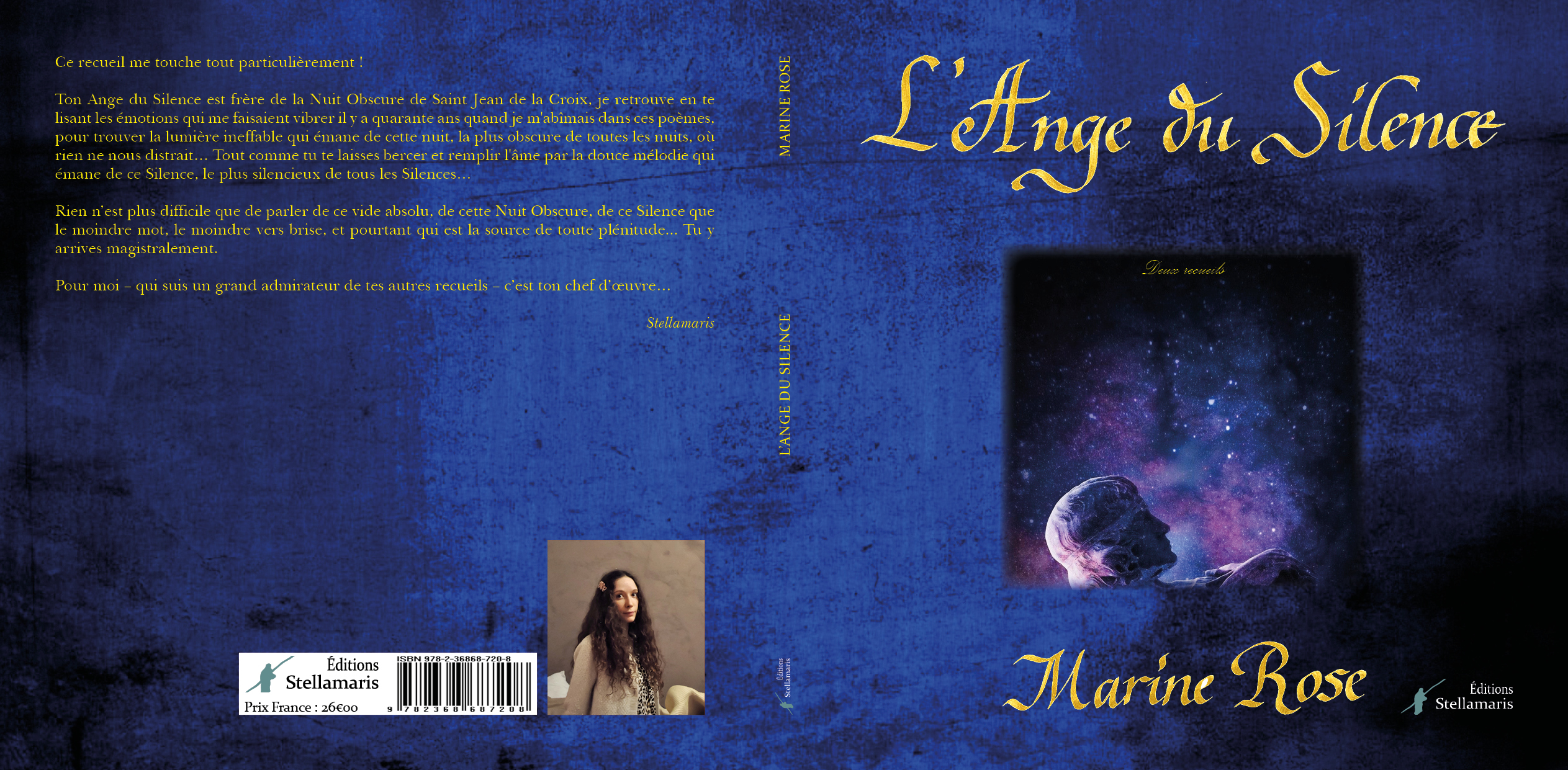 couverture du recueil de poésie contemporaine L'Ange du Silence, de Marine Rose