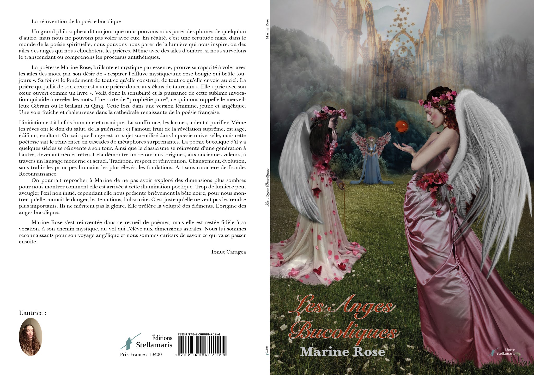 couverture du recueil de poésie Les Anges Bucoliques, de Marine Rose