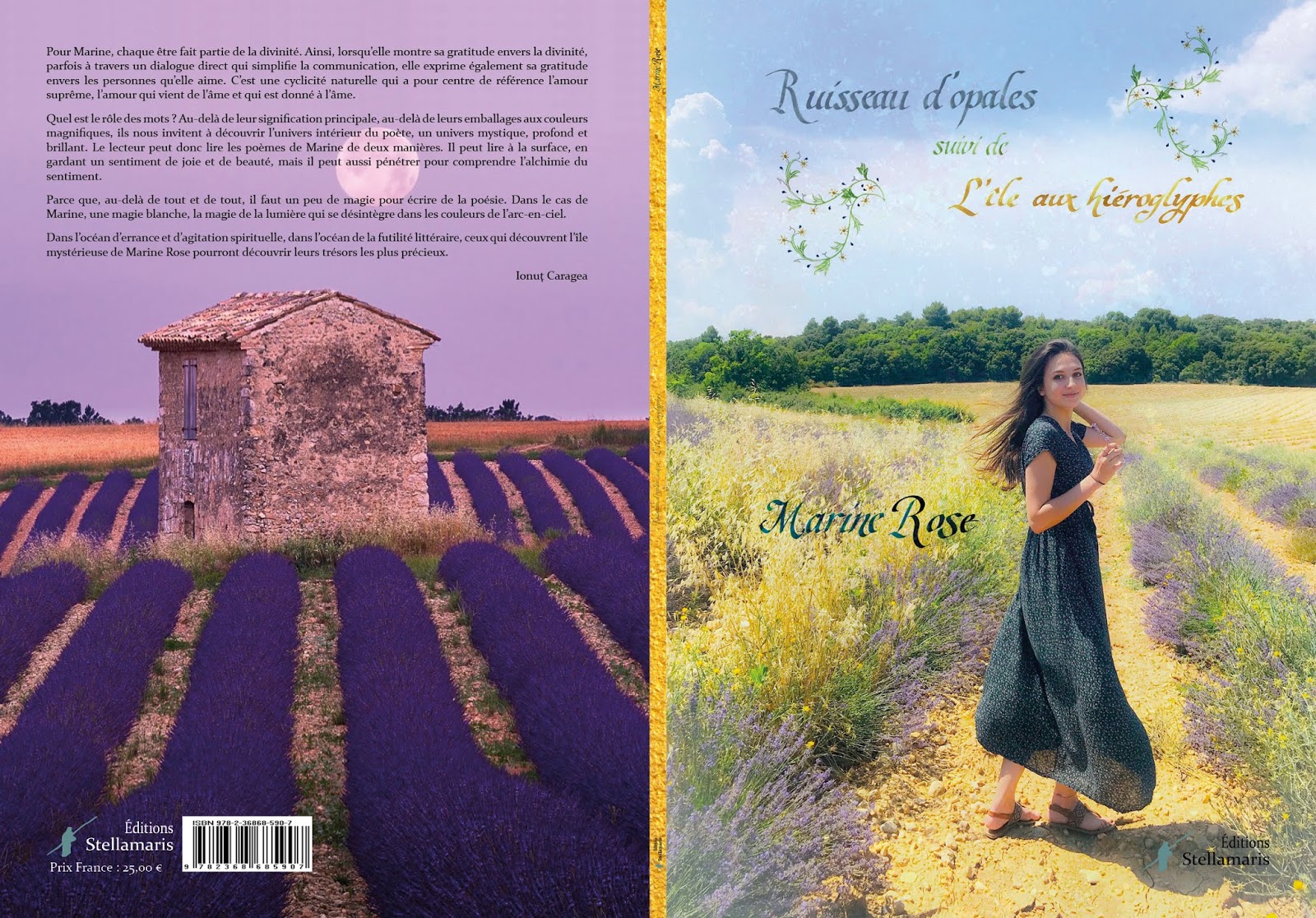 couverture du recueil de poésie Ruisseau d'opales, de Marine Rose