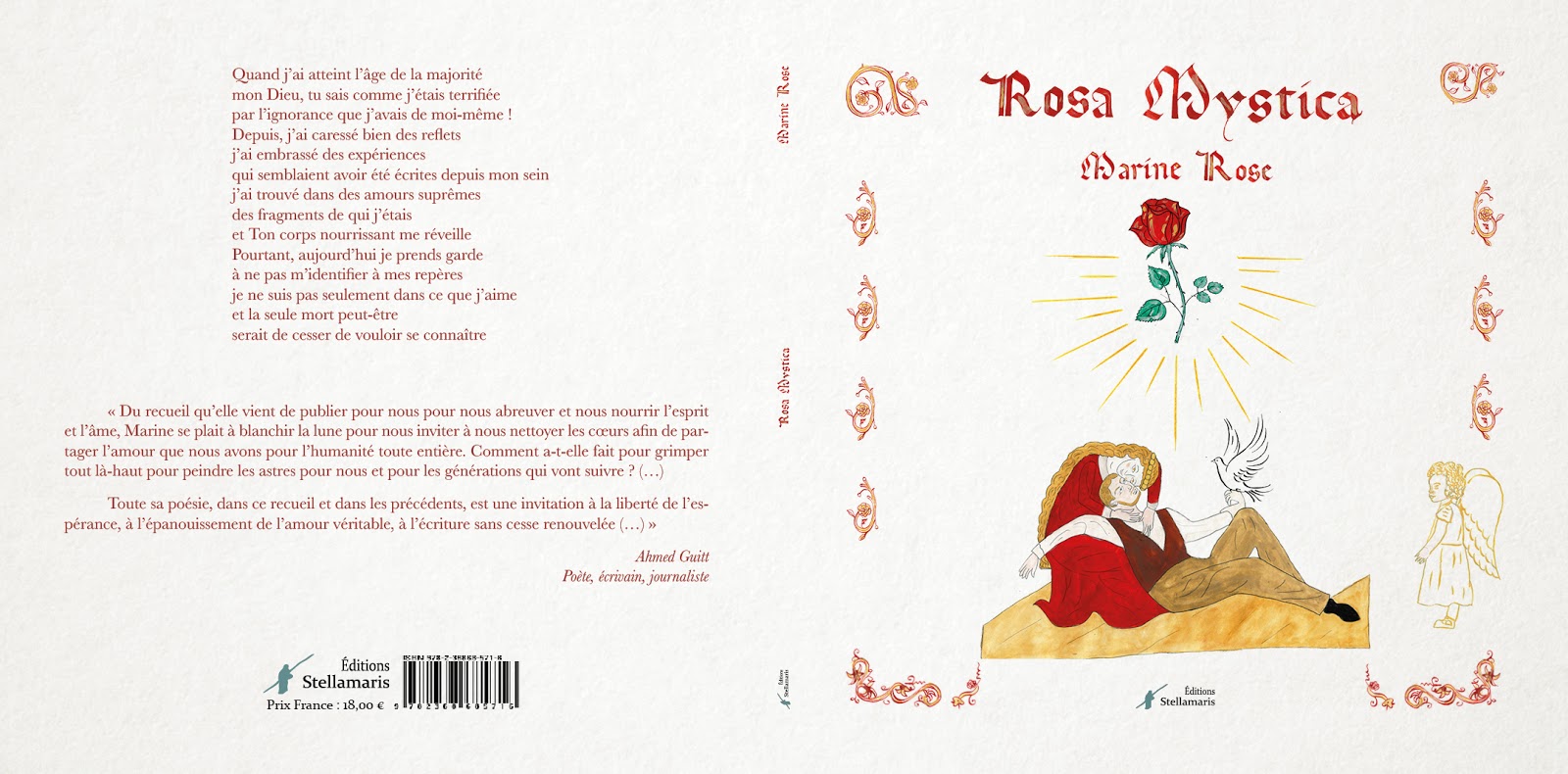 couverture du recueil de poésie Rosa Mystica, de Marine Rose